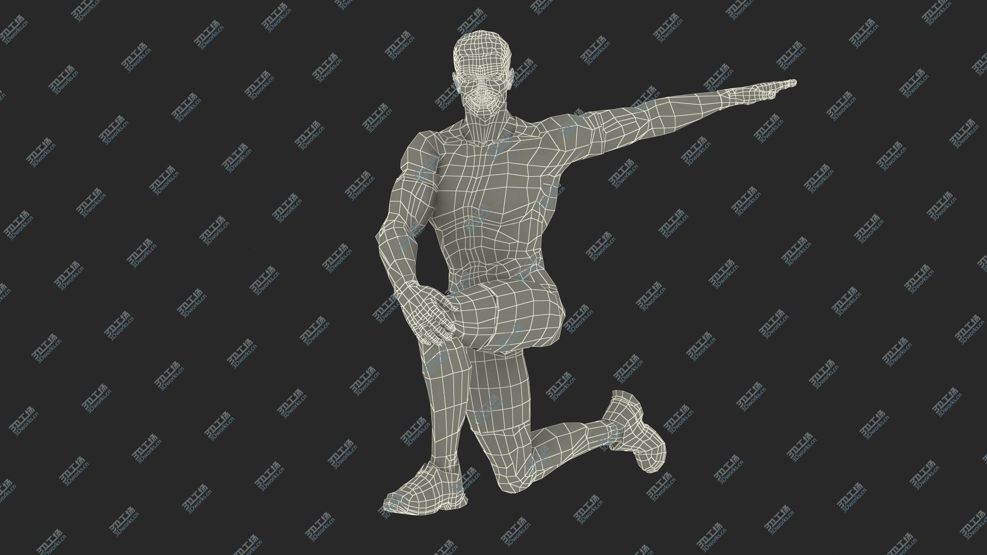 images/goods_img/202104093/3D Athletic Man doing Lunge and Twist/4.jpg